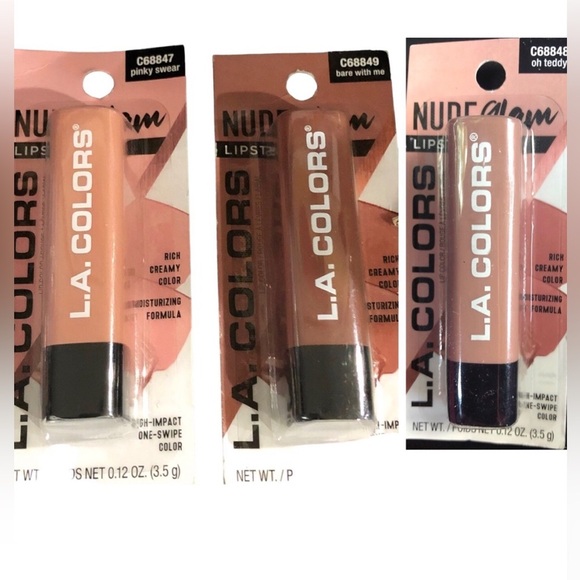 3pack creamy Nude glam moisturizing Lipstick-Pinky Swear Bare with me & Oh Teddy - Picture 1 of 11